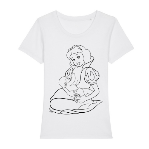 T-shirt bio Blanche Neige version allaitement